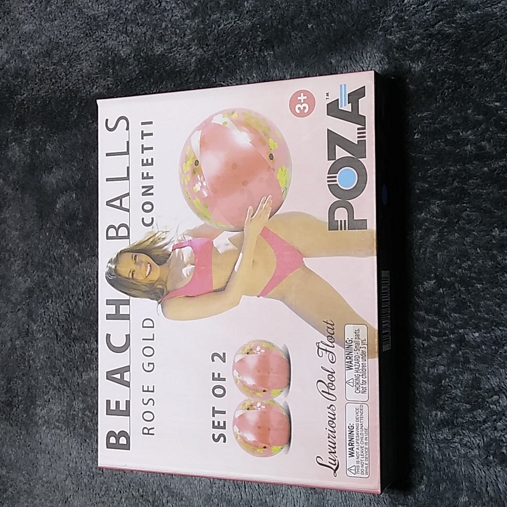 Beach ball rose gold confetti, Poza luxurious pool float